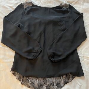 Forever 21 Contemporary Chiffon & Lace Top